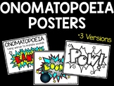 Onomatopoeia Posters 3 versions Figurative Language
