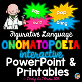 Onomatopoeia PowerPoint and Worksheets Figurative Language