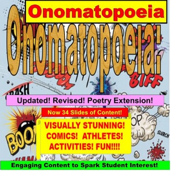 Preview of Onomatopoeia Boom Boom Pow PowerPoint, Google Slides Lesson
