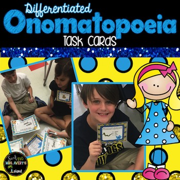 Preview of Onomatopoeia Task Cards and Activities