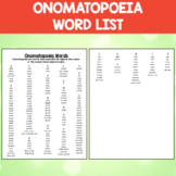 Onomatopoeia Word List (Alphabetical List)