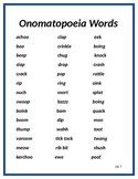Onomatopoeia Words...Writing