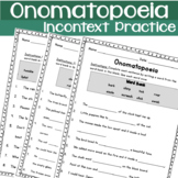 Onomatopoeia in Context Worksheet