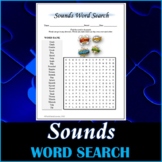 Onomonopia Sounds Word Search Puzzle
