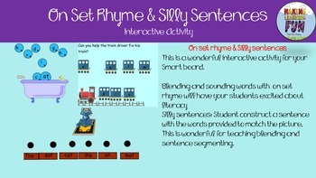 Preview of Onset Rhyme Silly sentences