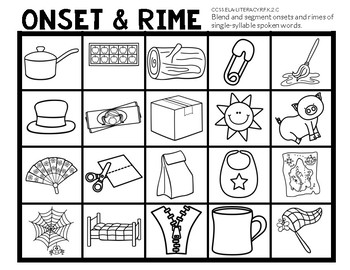 Onset & Rime Game and Assessment by Happy Little Kindergarten | TpT