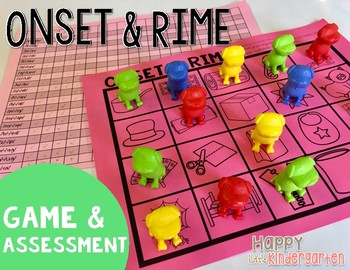 Preview of Onset & Rime Game and Assessment