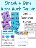 Onset and Rime Word Work Center