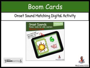 Preview of BOOM CARDS - Onset Sound Matching Digital Activity for Preschoolers