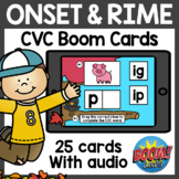 Onset and Rime CVC Boom Cards with Audio Distance Learning