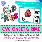 Onset and Rime CVC Task Cards – Phonics Activities for Rea
