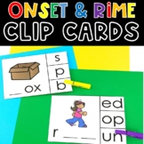 Onset and Rime Clip Card Activities Phonemic Awareness Center