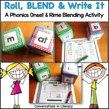 Preview of Roll & Read Blending & Segmenting Sounds Activities Phonics Decoding Game