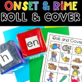 Onset and Rime Roll and Cover Phonemic Awareness Center Activity