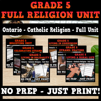 Preview of Ontario Catholic Religion Grade 5 Unit Bundle - All Strands! - Distance Learning