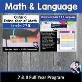 Ontario Comprehensive 7 and 8 Math and Language (NEW CURRICULUM)