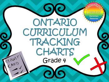 Preview of Ontario Curriculum Assessment Charts Grade 4