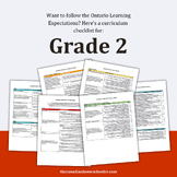 Ontario Curriculum Checklist - Grade 2