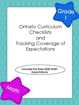 Preview of REVISED Gr. 1 Ontario Math Curriculum Checklists and  Tracking of Expectations