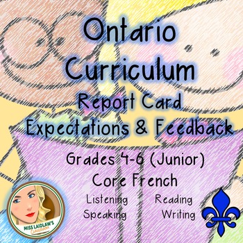 Preview of Ontario Curriculum Expectations Checklist - Core French (Junior)