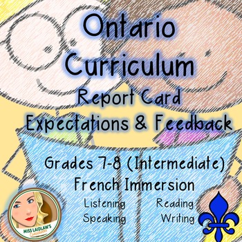 Preview of Ontario Curriculum Expectations Checklist - Intermediate French Immersion