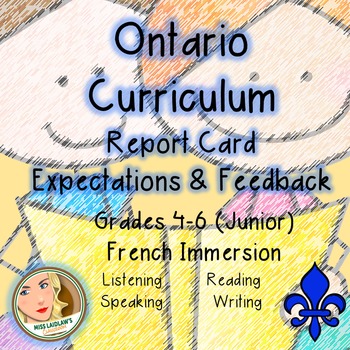 Preview of Ontario Curriculum Expectations Checklist - Junior French Immersion (Language)
