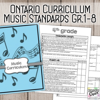 Preview of Ontario Curriculum Music Standards for Grades 1-8: Planning and Assessment