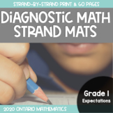 Ontario Diagnostic Math Strand Mats (Based on Grade 1 Expe