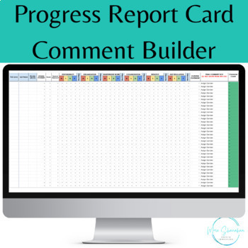 Preview of Ontario Elementary Progress Report Card Comment Builder