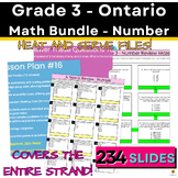 Ontario GRADE 3 Math Resource Bundle 234 SLIDES! Number - 
