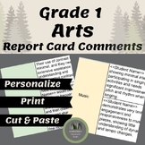 Ontario Grade 1 Arts Report Card Comments