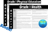 Ontario Grade 1 Health & Physical Education Report Comment