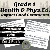 Ontario Grade 1 Health and Physical Education Report Card 