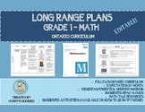 Ontario Grade 1 Math Long Range Plans (2005 curriculum) - 