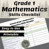Ontario Grade 1 Mathematics Summative Skills Checklist