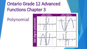Preview of Ontario - Grade 12 Math - Advanced Functions Chapter 3 - Polynomials