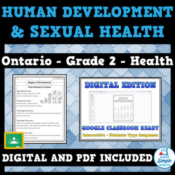 Preview of Ontario Grade 2 Health - Human Development and Sexual Health