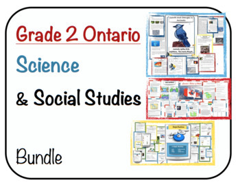 Preview of Ontario Grade 2 Science & Social Studies Bundle