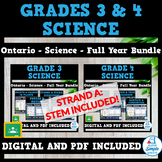 NEW 2022 CURRICULUM! Ontario - Grade 3 & 4 Science STEM - FULL YEAR BUNDLE