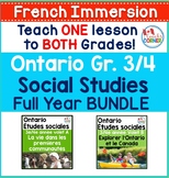 Ontario Grade 3/4 Social Studies Full Year Printable FRENC