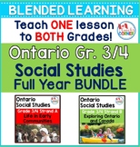Ontario Grade 3/4 Social Studies Full Year PRINTABLE Bundle
