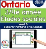 Ontario Grade 3|4 Strand B Social Studies FRENCH DIGITAL VERSION