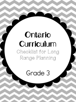 Preview of Ontario Grade 3 Curriculum Checklist Bundle - Updated 2023