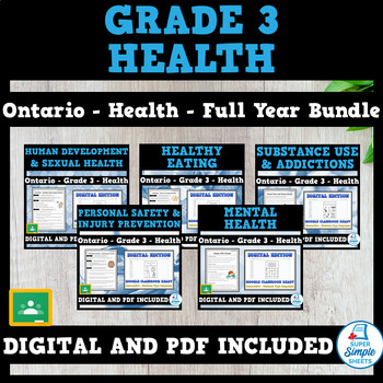Preview of Ontario Grade 3 Health - Full Year Bundle