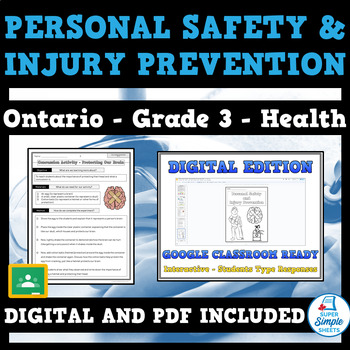 Preview of Ontario Grade 3 Health - Personal Safety and Injury Prevention