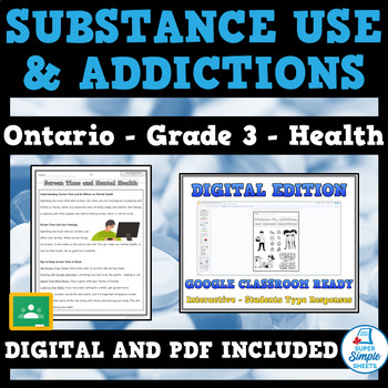 Preview of Ontario Grade 3 Health - Substance Use, Addiction, and Related Behaviours