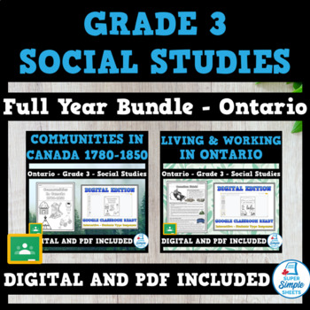 Preview of Ontario - Grade 3 - Social Studies - FULL YEAR BUNDLE *NEWLY UPDATED!*