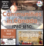 Ontario Grade 3 Social Studies Word Wall | Communities in 