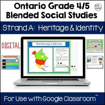 Preview of Ontario Grade 4|5 Social Studies Strand A Digital