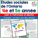 Ontario Grade 4|5 Social Studies Strand A FRENCH Bundle